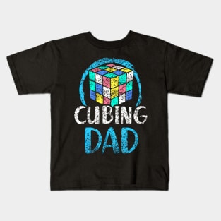 Cubing Dad Cube Speedcubing Kids T-Shirt